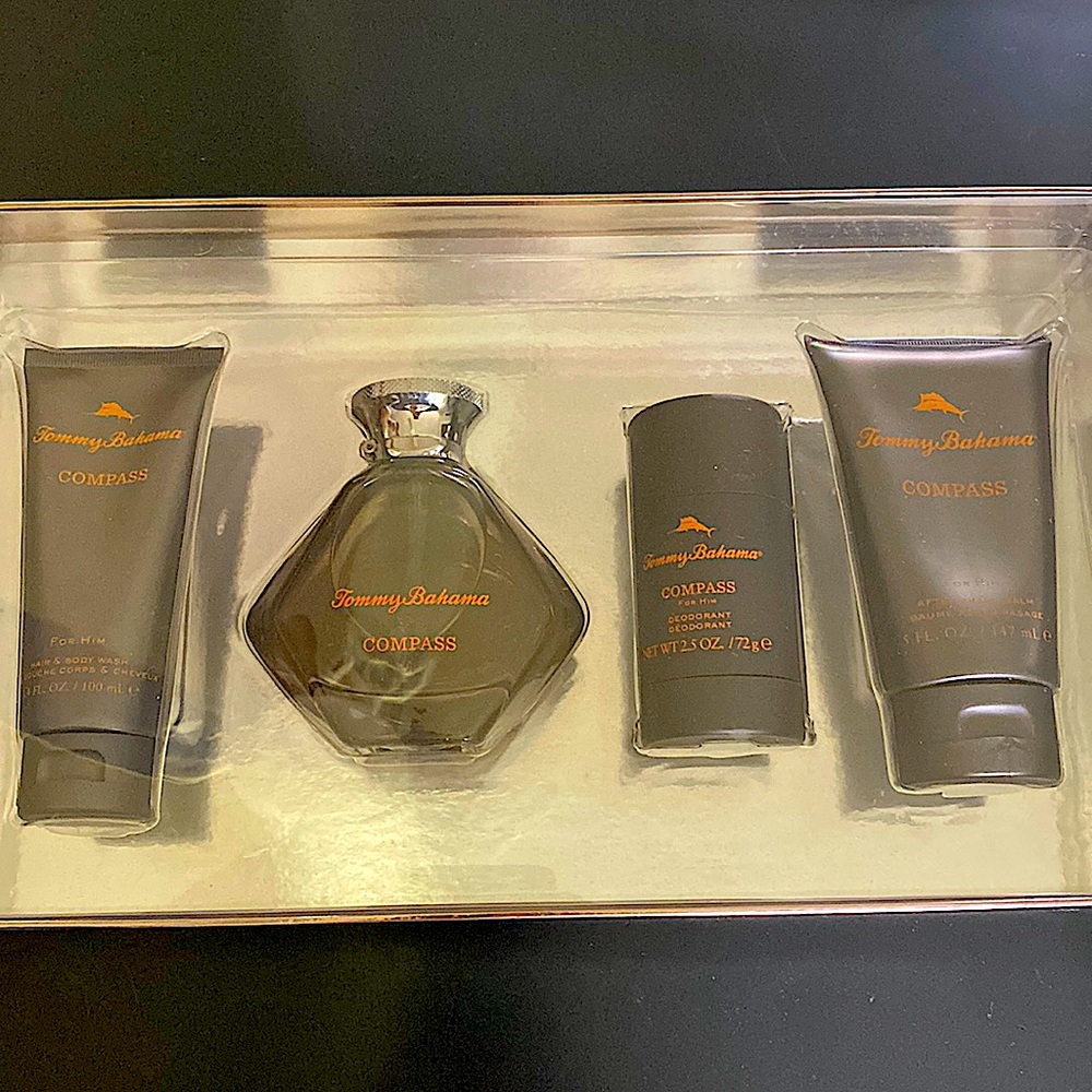 4 Piece Tommy Bahama Compass gift set